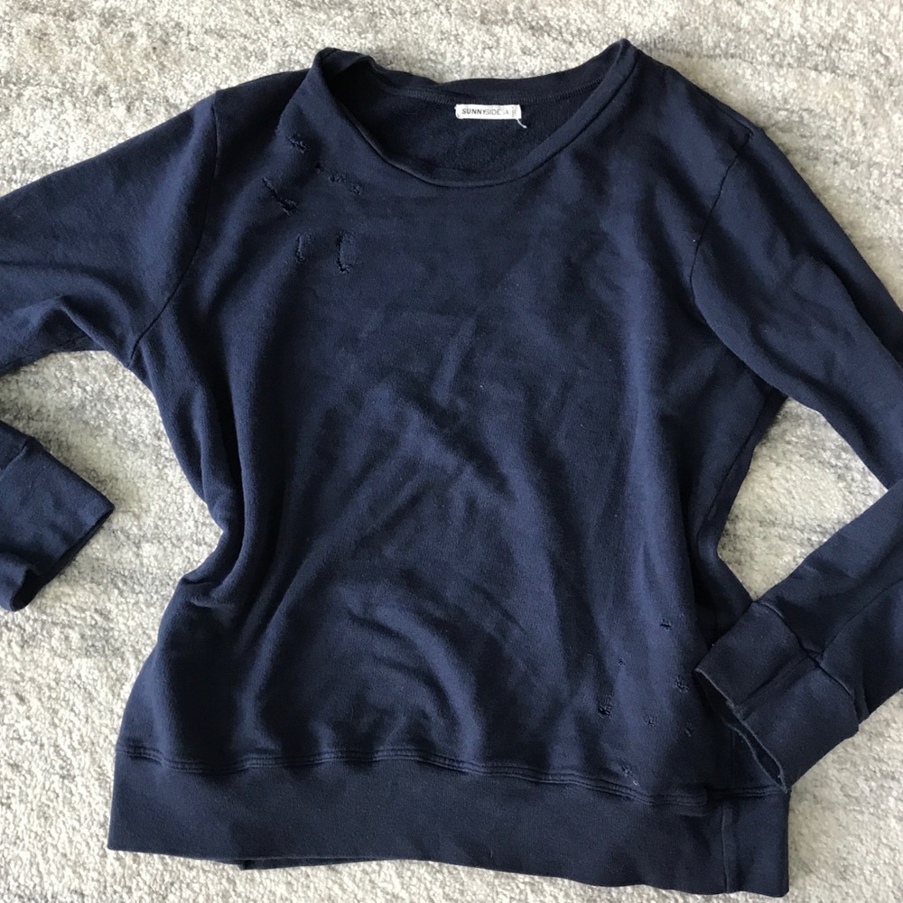 Nordstrom torn down pullover sweater in navy